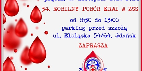 34. mobilny pobór krwi w ZSS